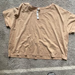 Lululemon Tan crop top, size 12